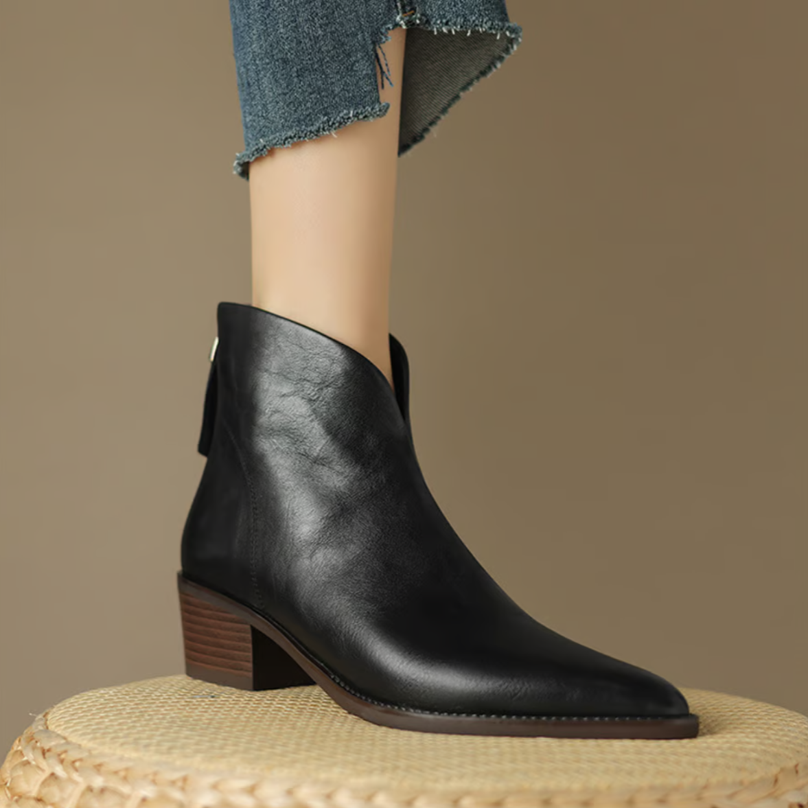 Maison La Veine™ | Bottines à Talon Bas en Luxe