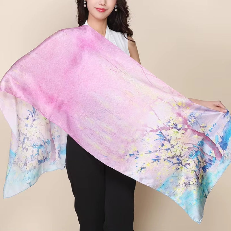 Maison La Veine™ | Écharpe Soie Femme Tendance