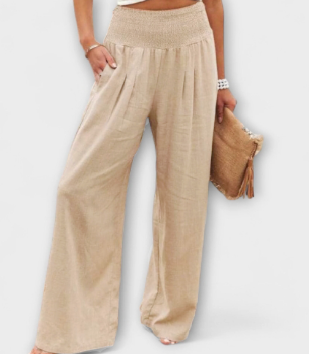 Maison La Veine™ | Pantalons Larges en Lin Chic