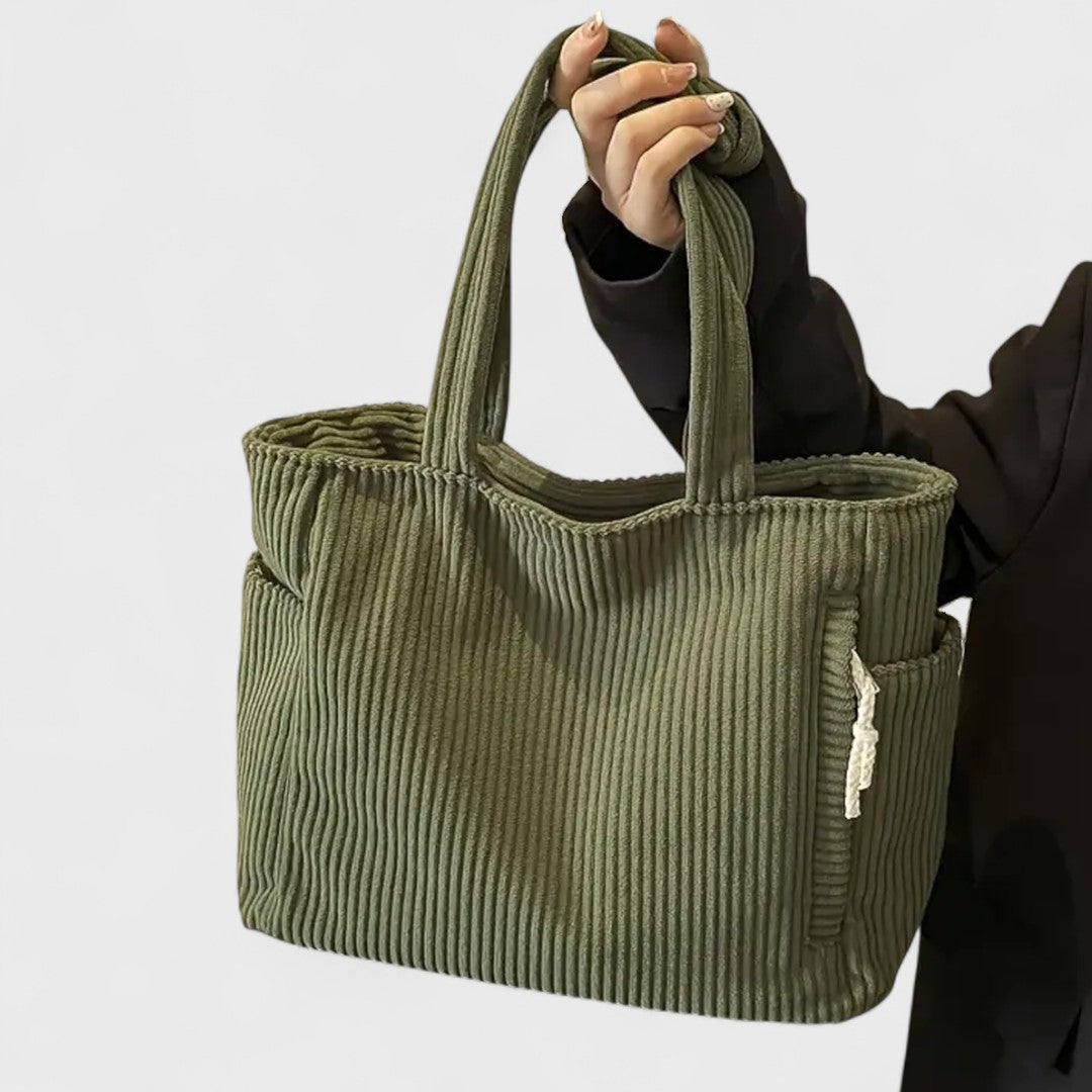 Maison La Veine™ | Sac Tote Côtelé avec Cordon