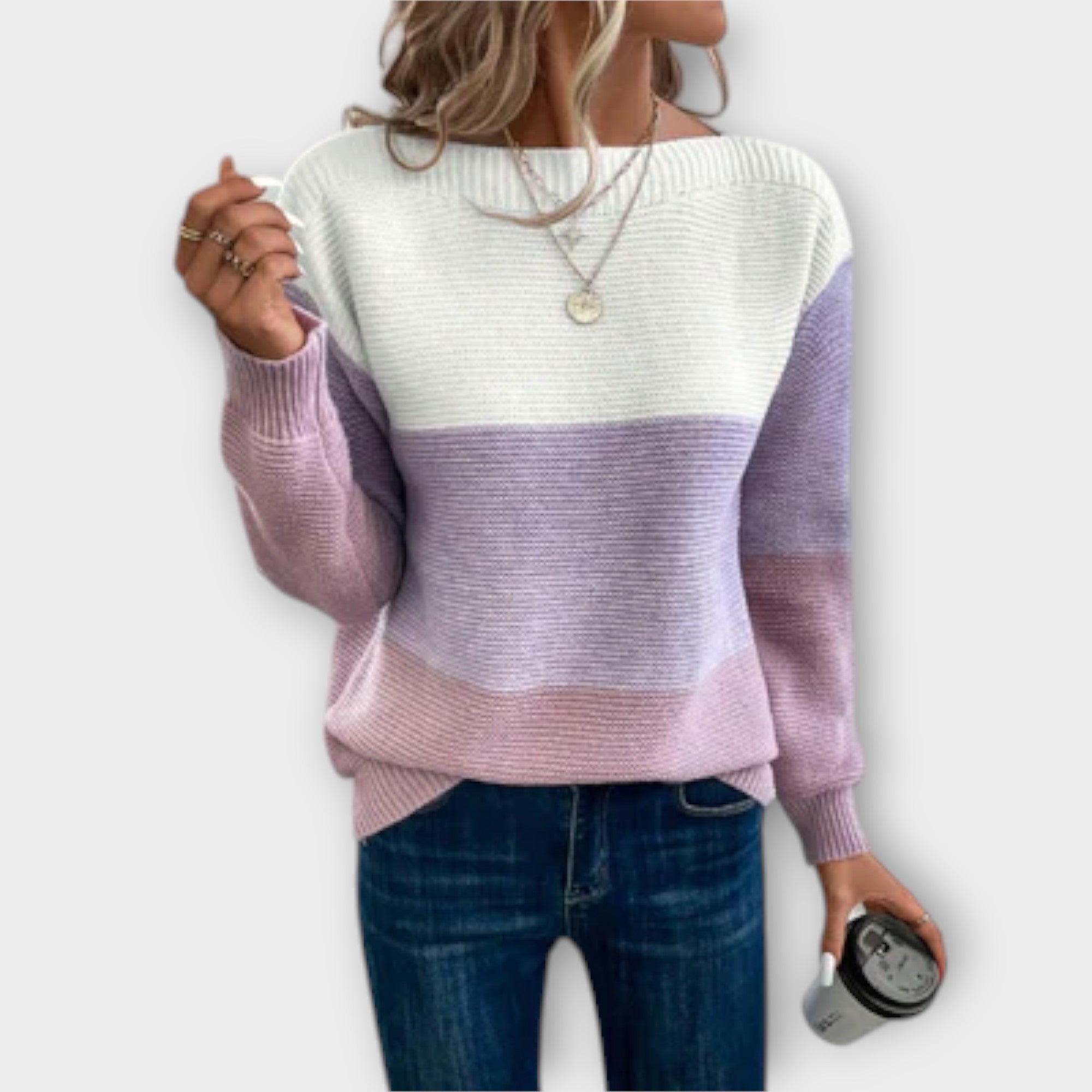 Maison La Veine™ | Pull Patchwork Élégant Trois Couleurs