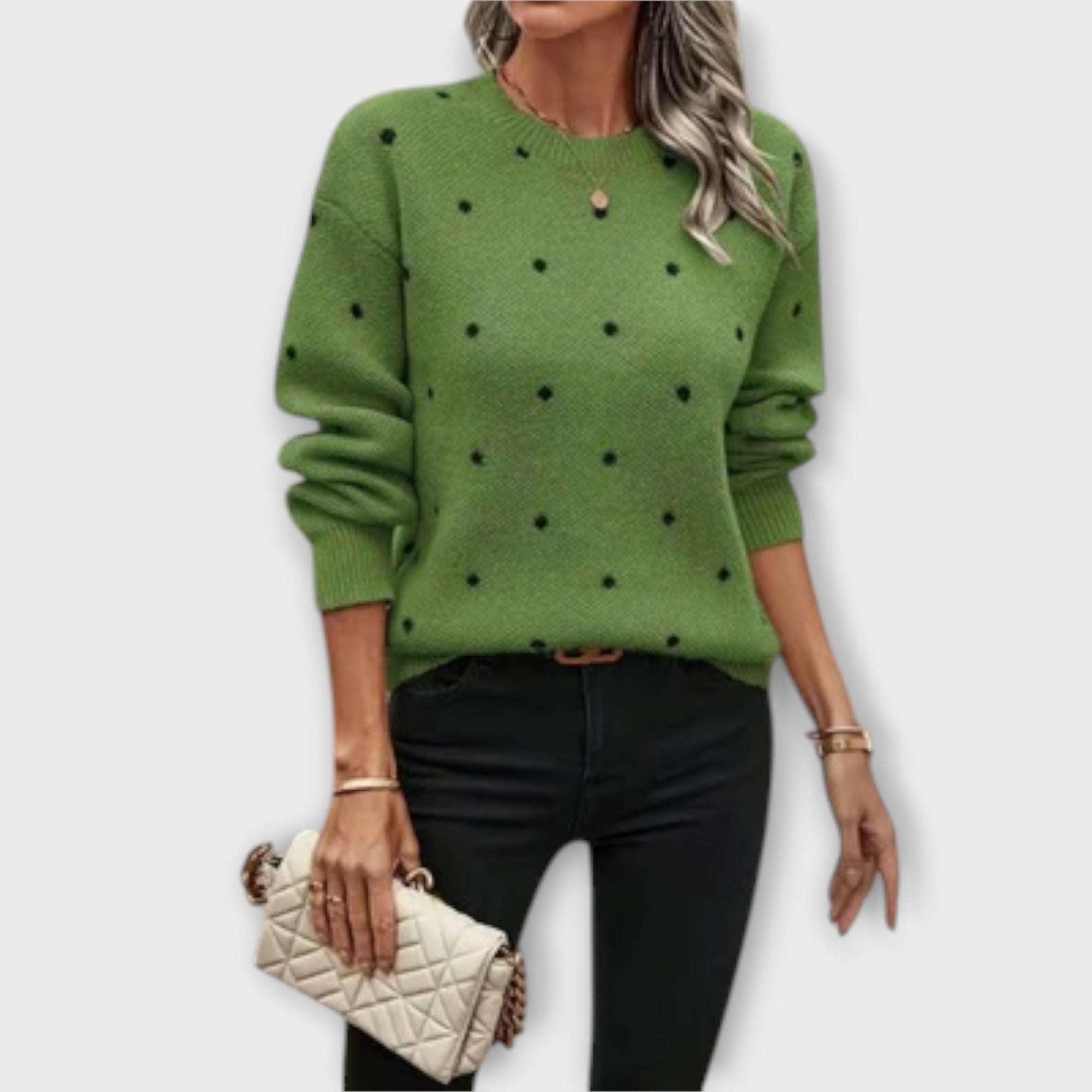 Maison La Veine™ | Pull Décontracté à Pois Longs