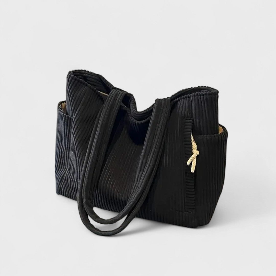 Maison La Veine™ | Sac Tote Côtelé avec Cordon