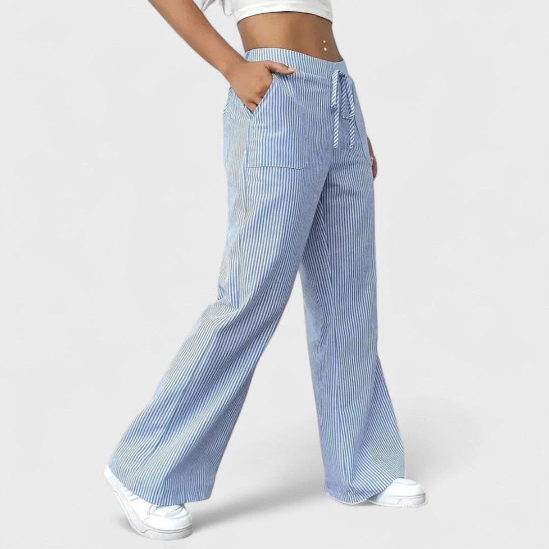 Maison La Veine™ | Pantalons Rayés Élégants Karina