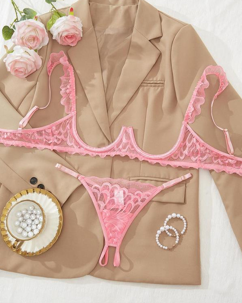 Maison La Veine™ | Ensemble de Lingerie Sexy en Dentelle avec Bretelles Ajustables