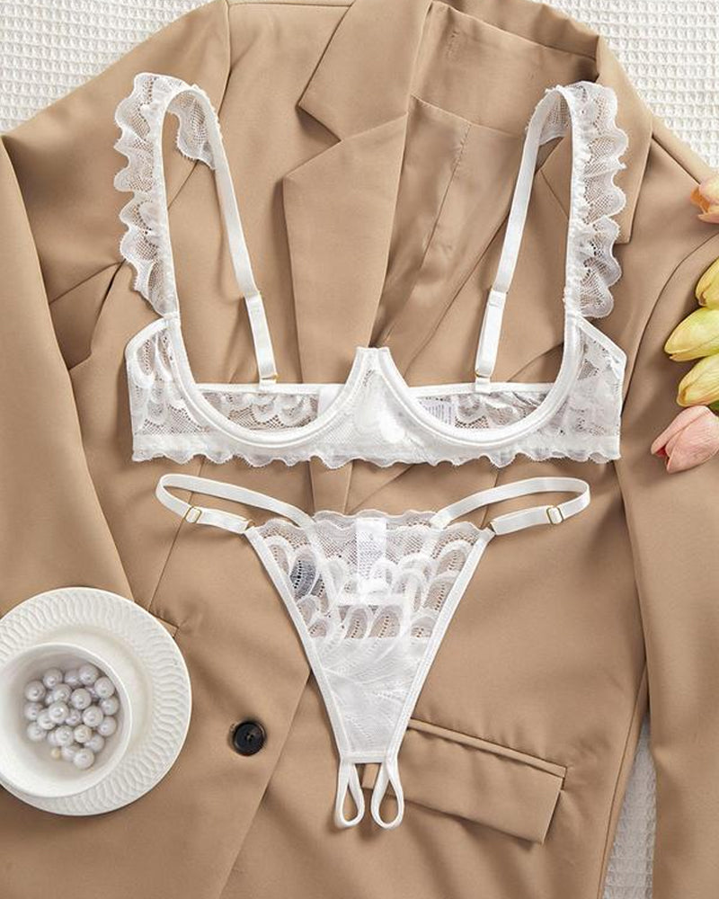 Maison La Veine™ | Ensemble de Lingerie Sexy en Dentelle avec Bretelles Ajustables