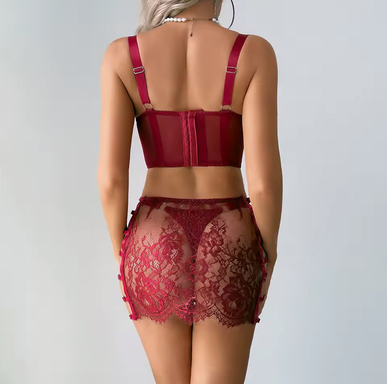 Maison La Veine™ | Ensemble Lingerie Rouge Désir