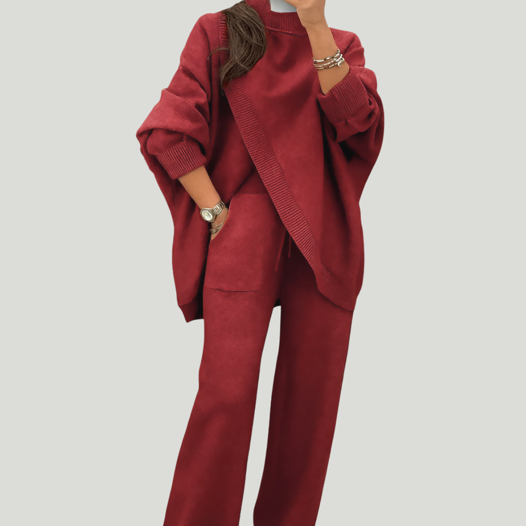 Sanne | Ensemble 2 pièces – Pull asymétrique + pantalon large