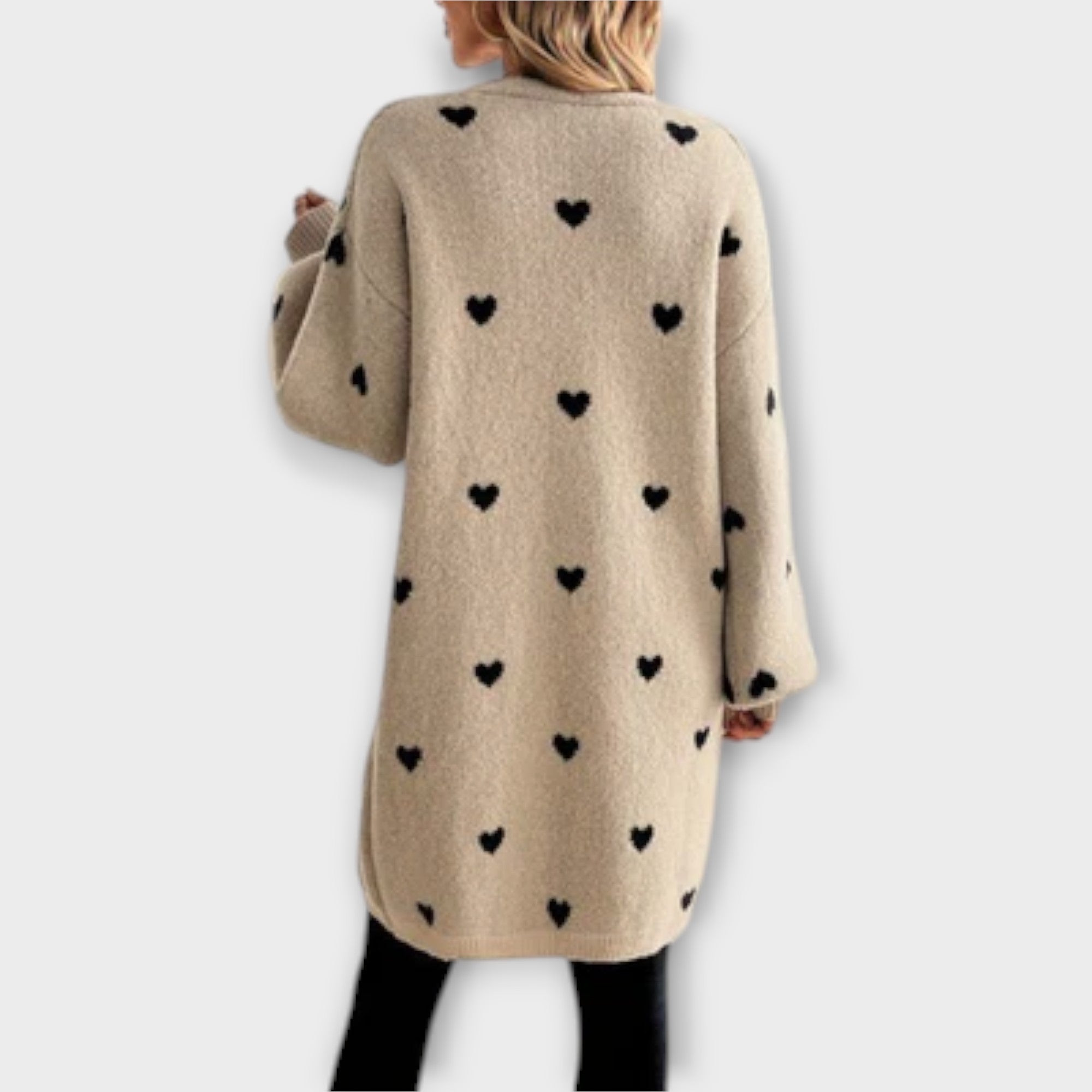 Maison La Veine™ | Cardigan à Motif Cœur Élégant
