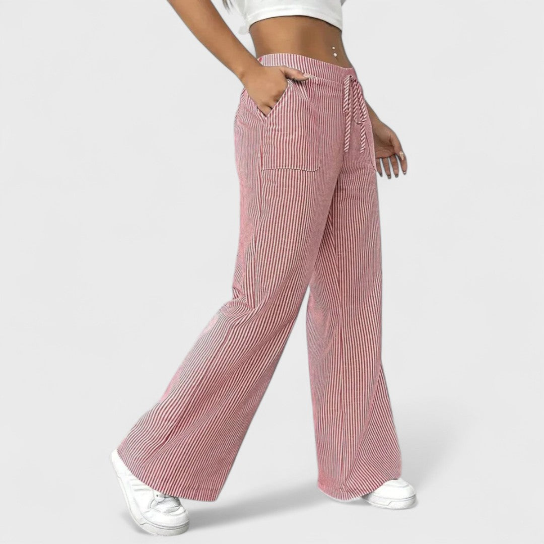 Maison La Veine™ | Pantalons Rayés Élégants Karina