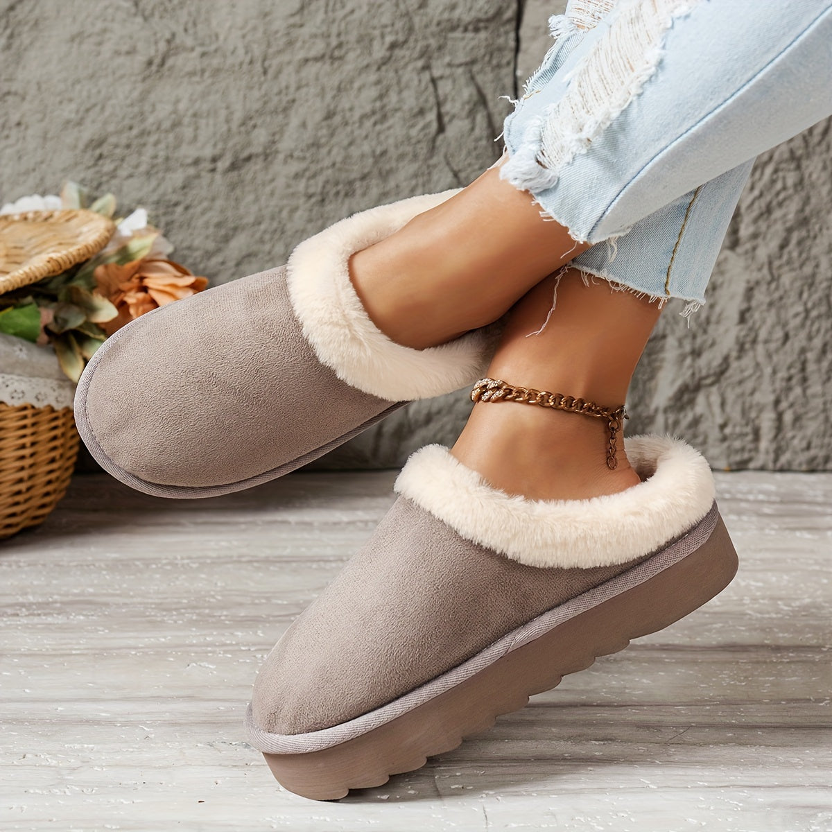 Maison La Veine™ | Pantoufles en laine Luxe