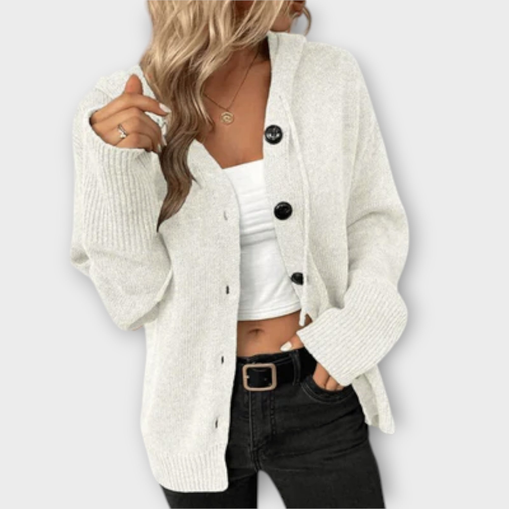 Maison La Veine™ | Cardigan Tricoté avec Boutons Brittan