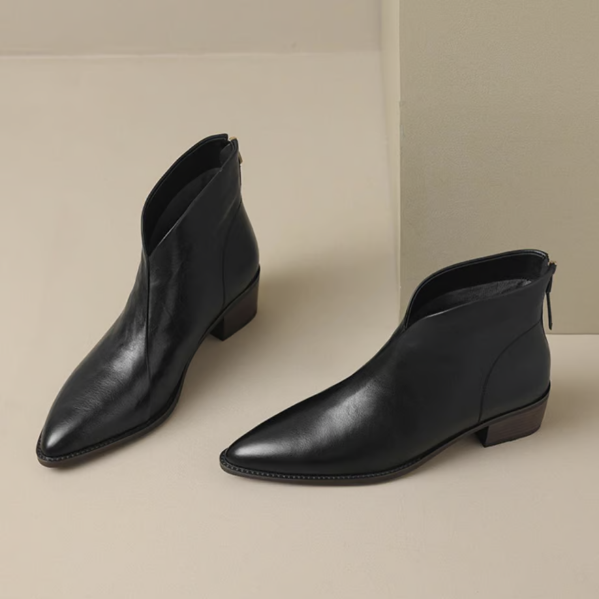 Maison La Veine™ | Bottines à Talon Bas en Luxe