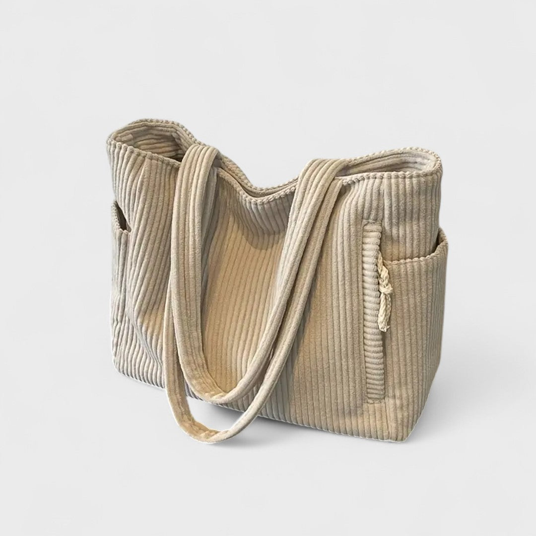 Maison La Veine™ | Sac Tote Côtelé avec Cordon