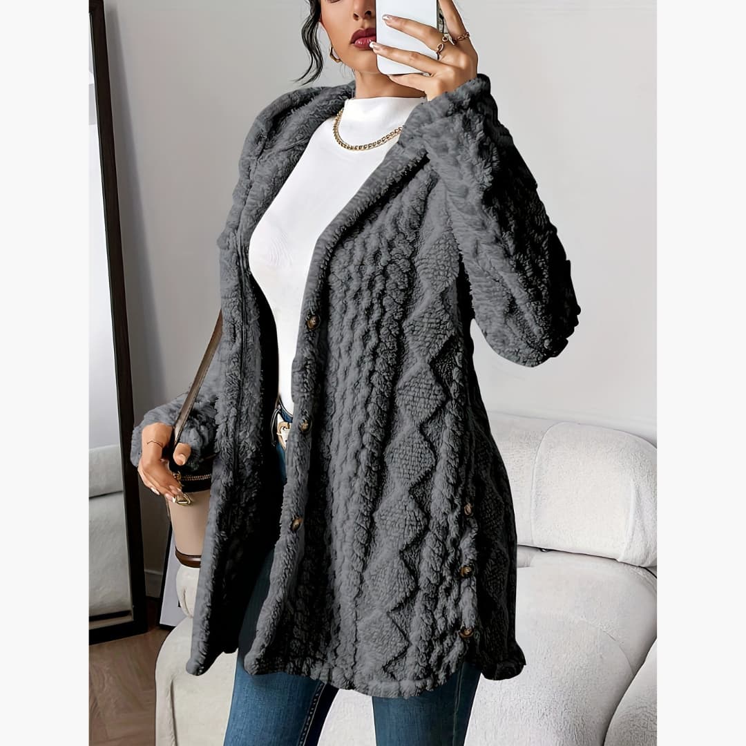 Maison La Veine™ | Manteau léger à capuche teddy