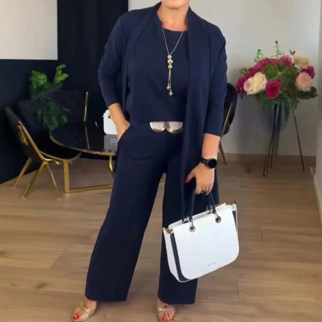Gabriel | Ensemble de 3 Pièces avec Cardigan Long