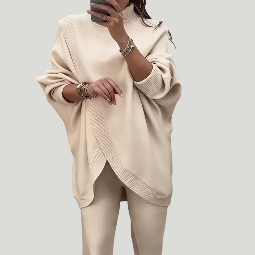 Sanne | Ensemble 2 pièces – Pull asymétrique + pantalon large