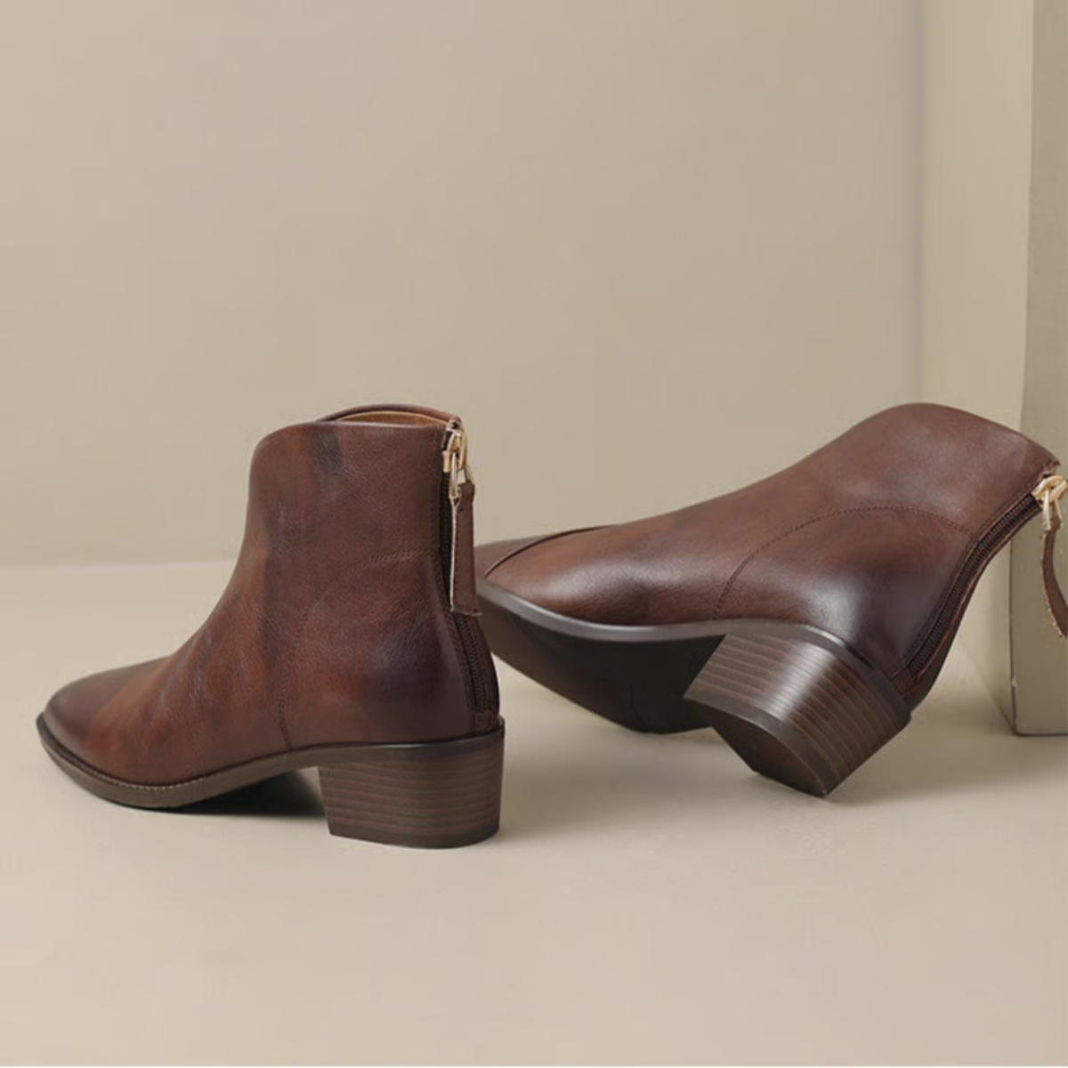 Maison La Veine™ | Bottines à Talon Bas en Luxe