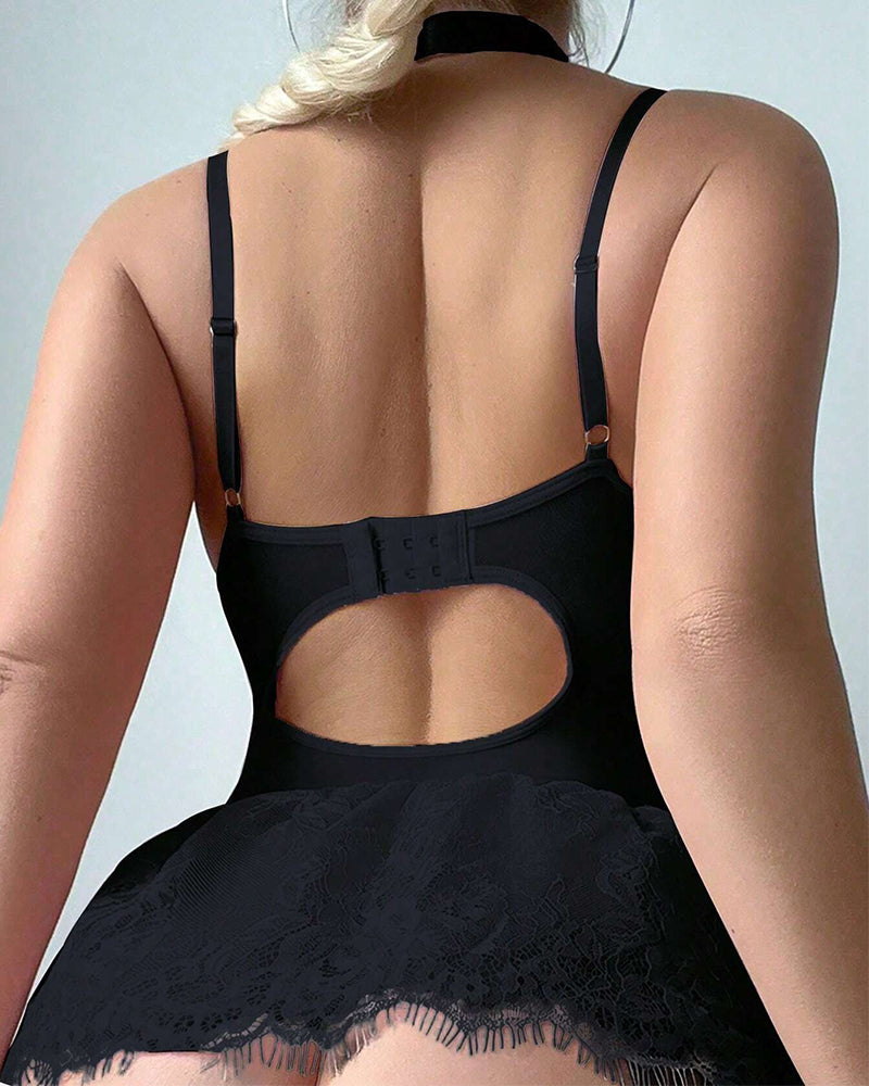 Maison La Veine™ | Lingerie Bodycon Romantique avec Finitions en Dentelle