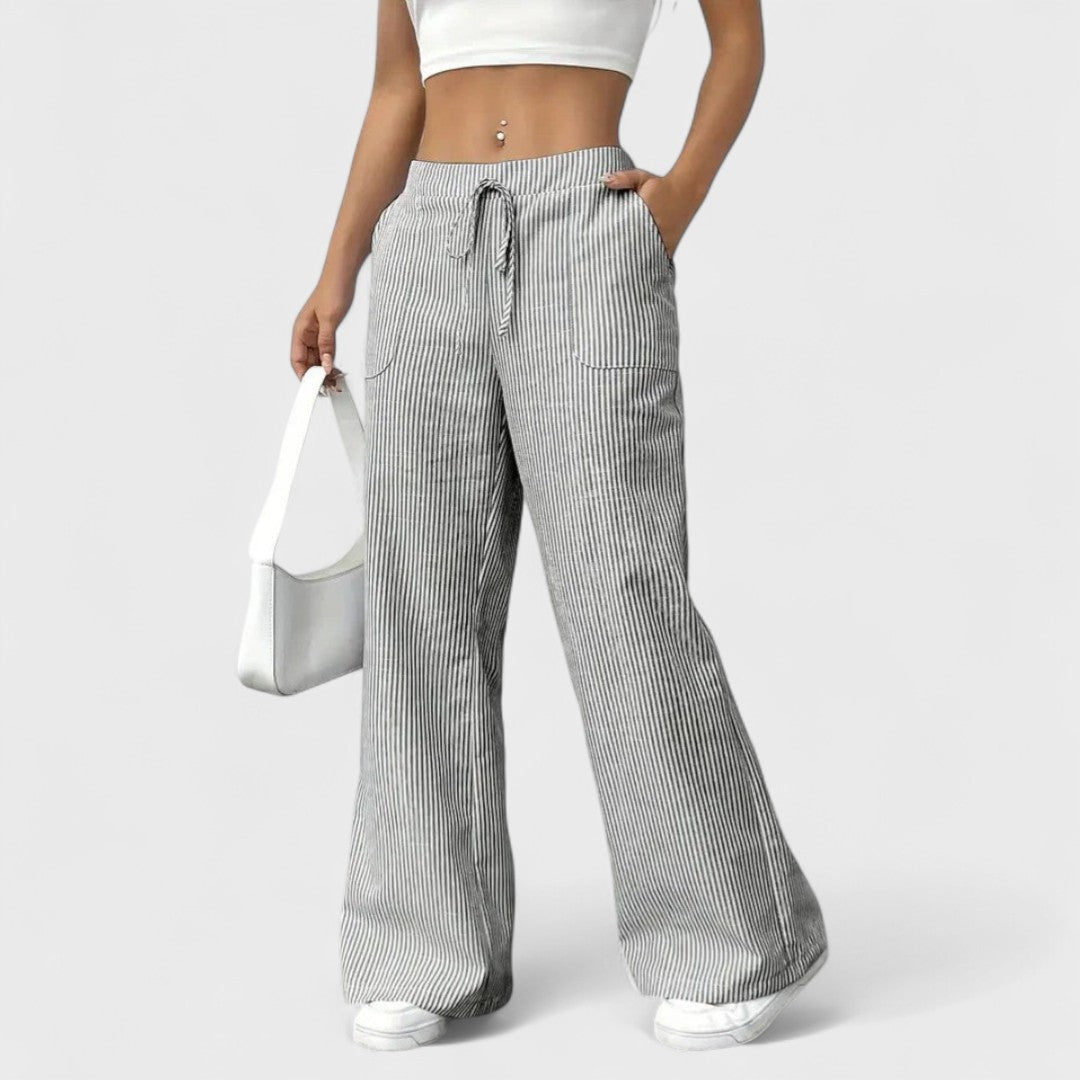 Maison La Veine™ | Pantalons Rayés Élégants Karina