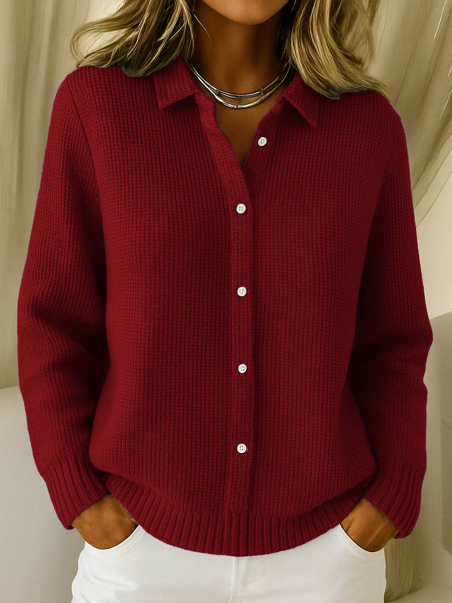 Maison La Veine™ | Cardigan Classique En Maille Boutonné