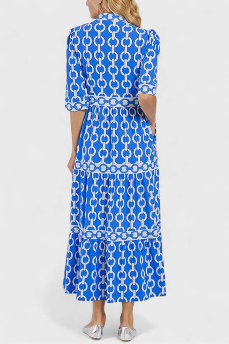 Casilda Robe Midi à Motif Chaînes