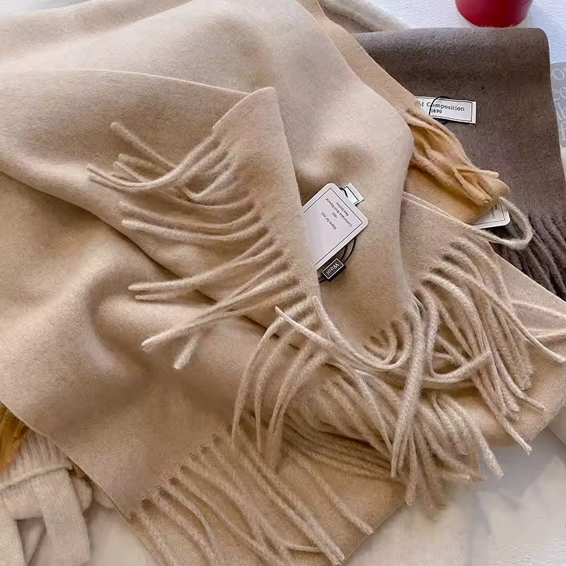 Maison La Veine™ | Echarpe à Franges Blanche