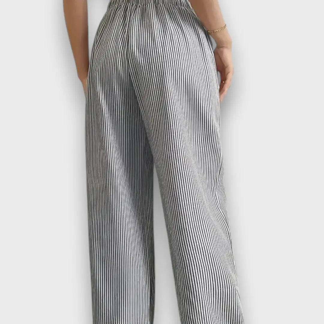 Maison La Veine™ | Pantalons Rayés Élégants Karina