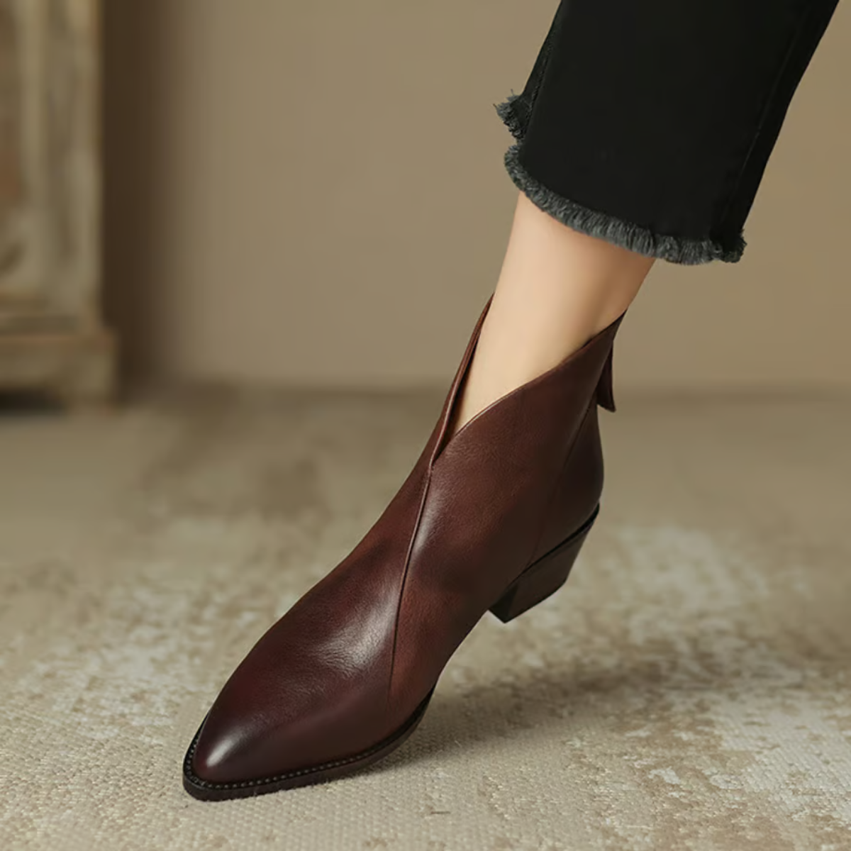 Maison La Veine™ | Bottines à Talon Bas en Luxe