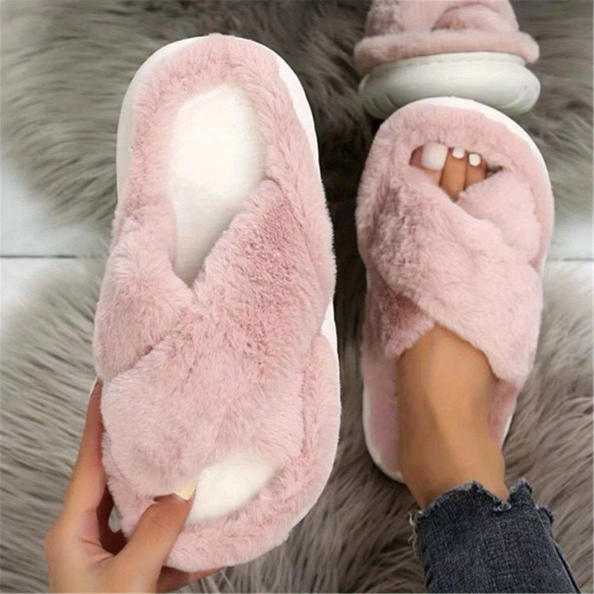 Maison La Veine™ | Chaussons ouverts en laine