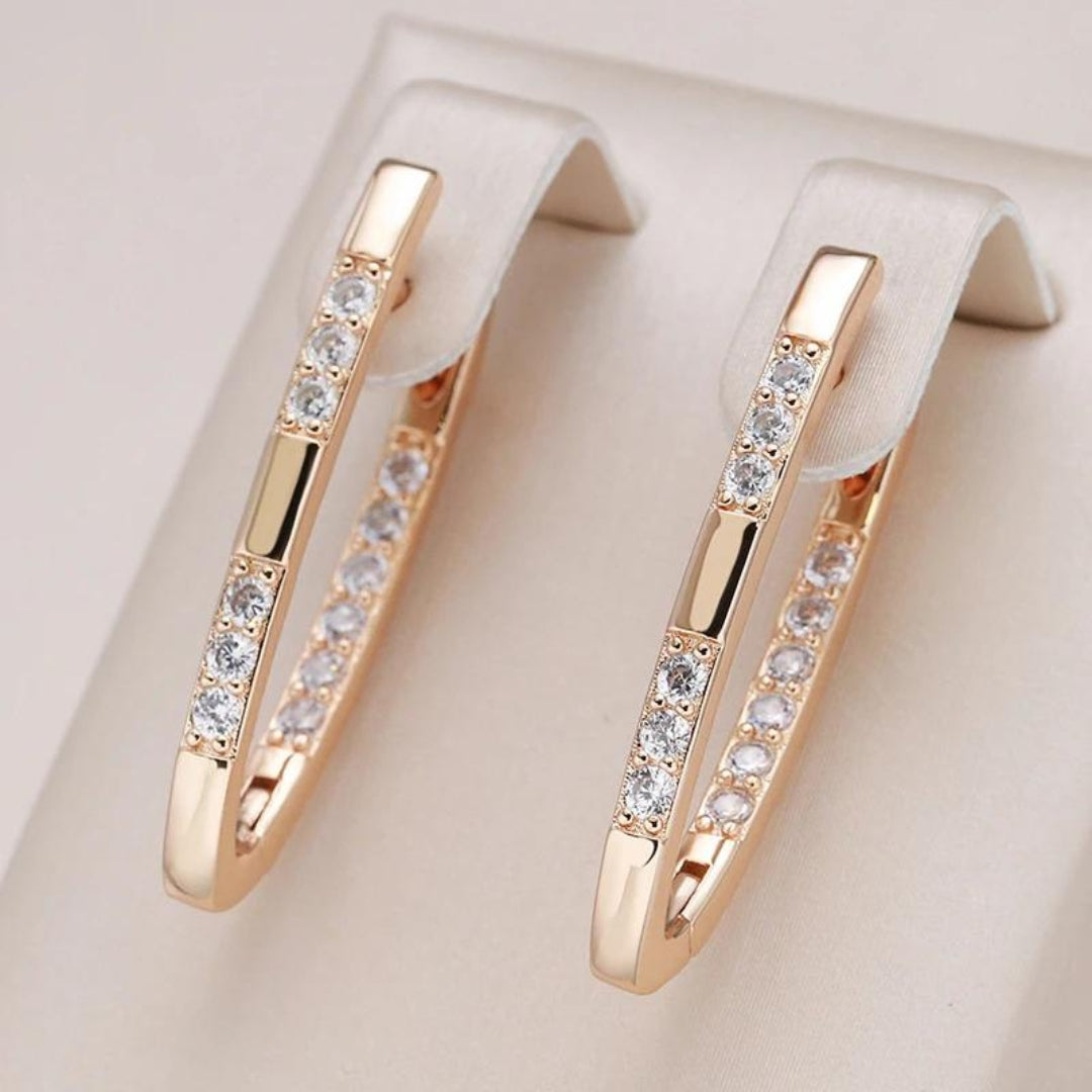 Maison La Veine™ | Boucles Élégantes Zircon