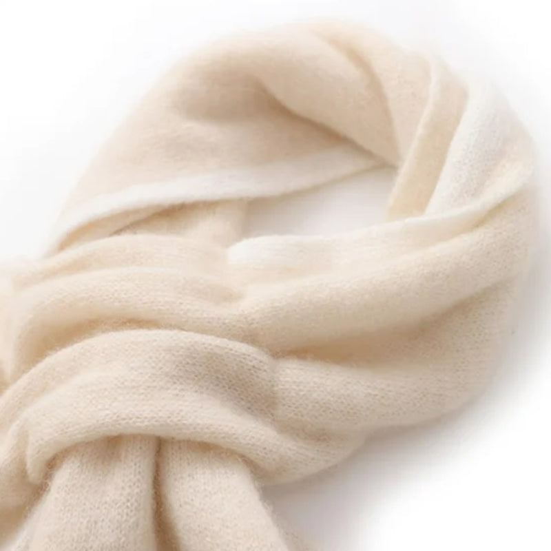Maison La Veine™ | Écharpe Cachemire Blanc Cassé