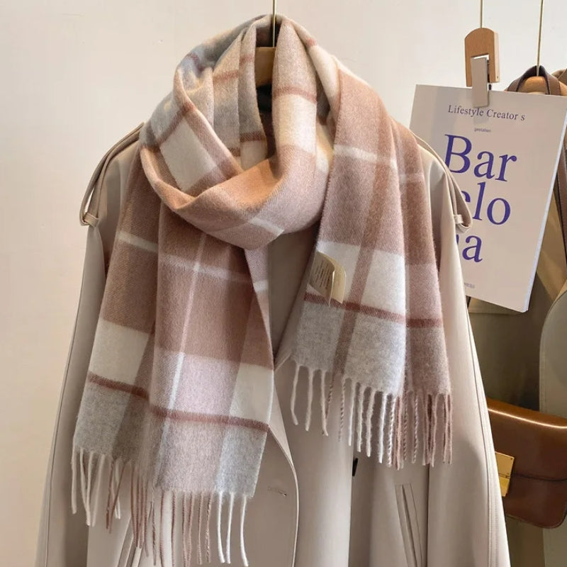 Maison La Veine™ | Echarpe en Laine à Carreaux