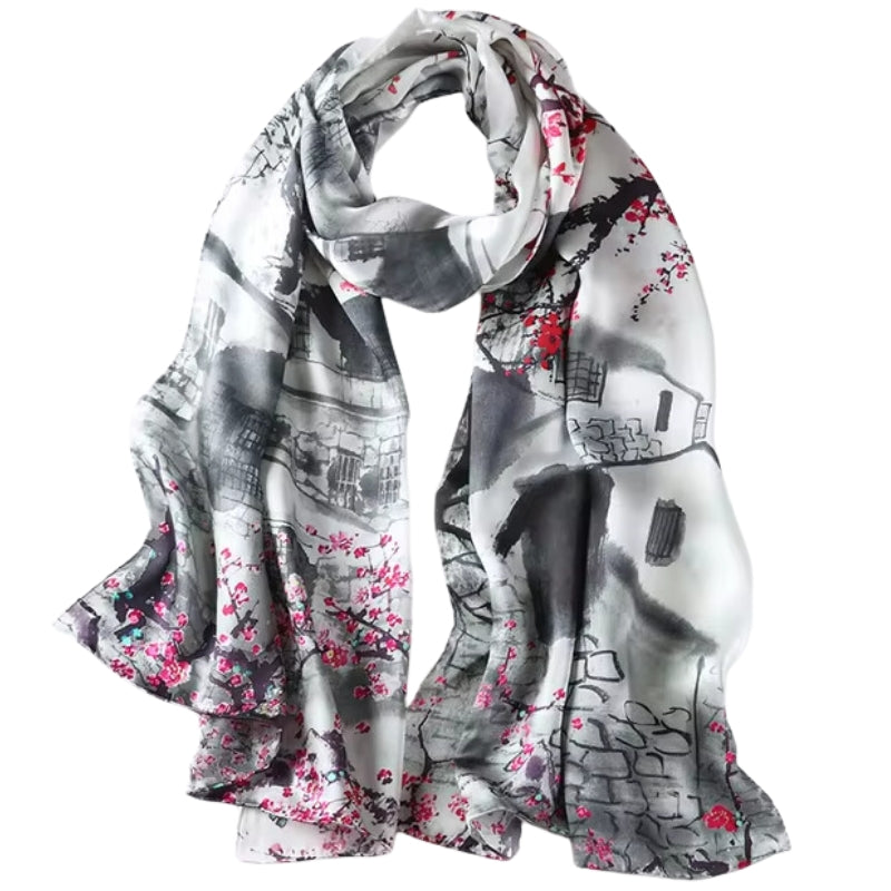 Maison La Veine™ | Écharpe Soie Femme Tendance