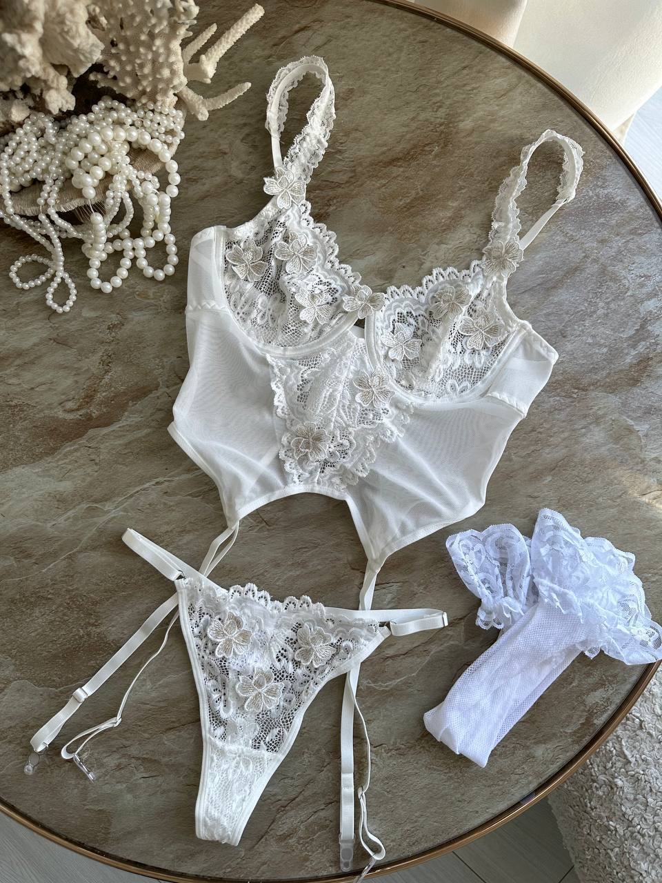Maison La Veine™ | Ensemble de lingerie de mariée élégant