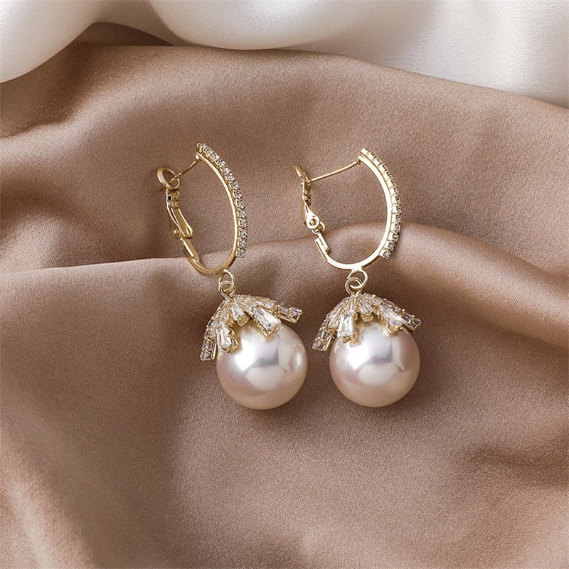Maison La Veine™ | Boucles Pendantes Perle
