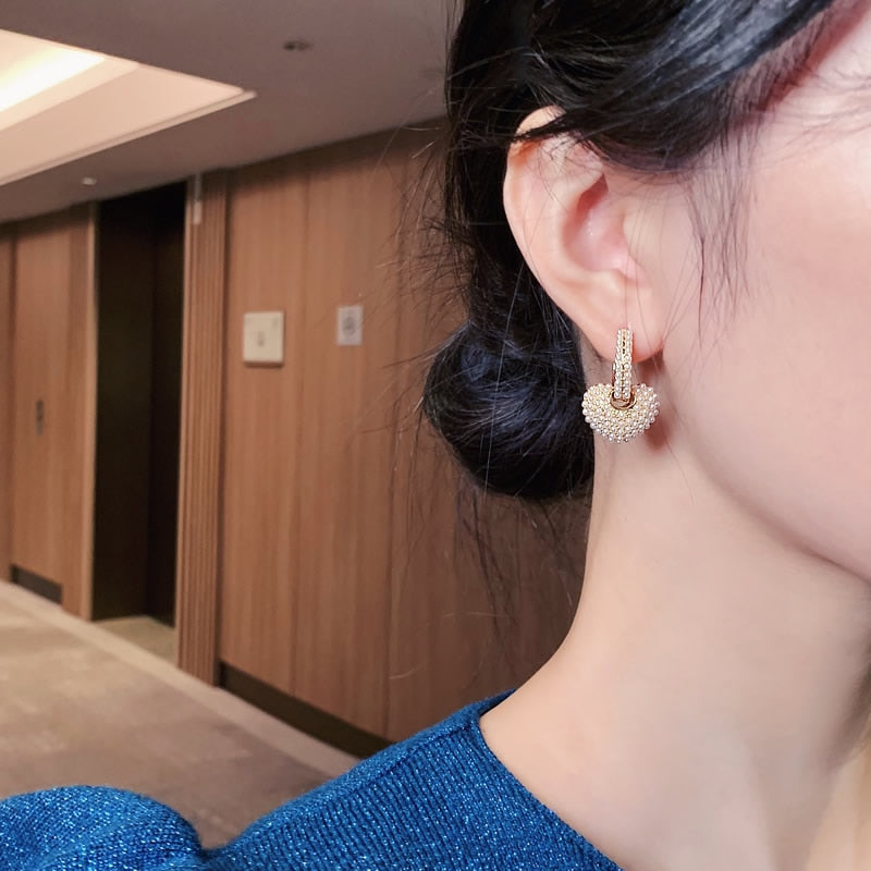Maison La Veine™ | Boucles Perles Cœur