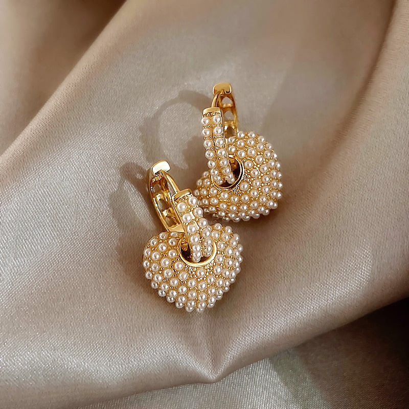 Maison La Veine™ | Boucles Perles Cœur