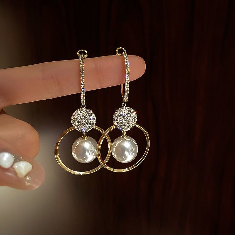 Maison La Veine™ | Boucles Luxe Perles Zircon