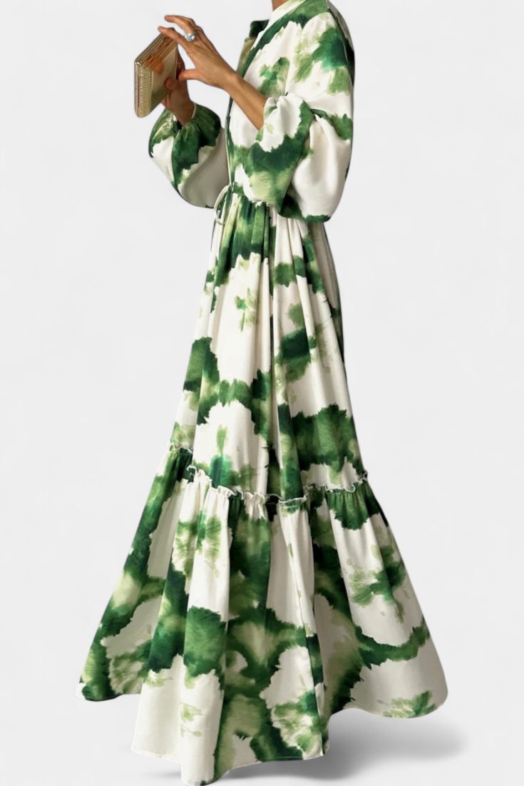 María Robe Évasée à Décolleté en V