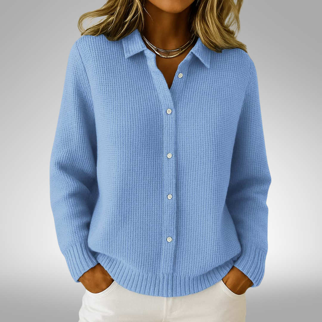 Maison La Veine™ | Cardigan Classique En Maille Boutonné