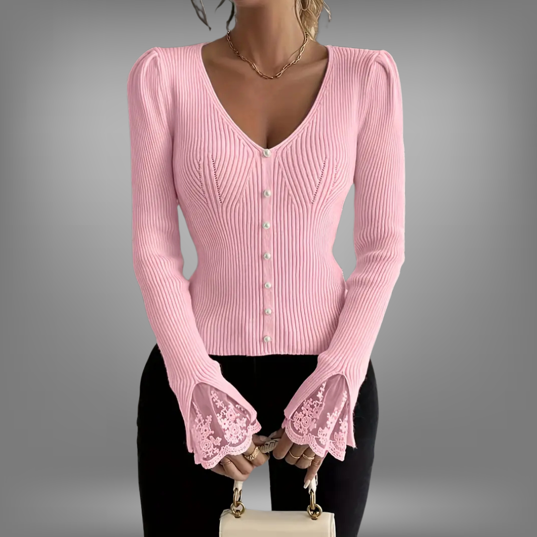 Maison La Veine™ | Pull en Dentelle à Col V