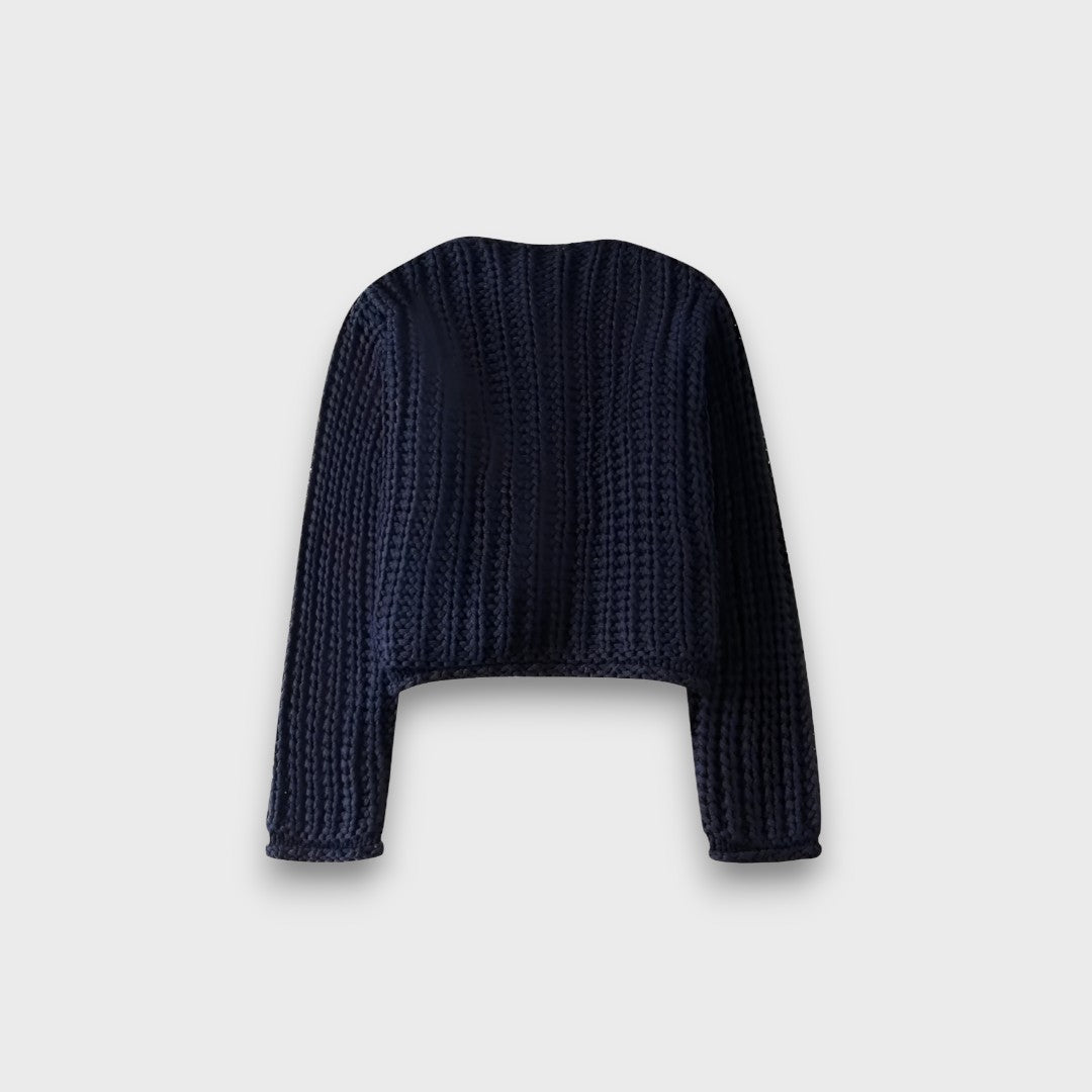 Maison La Veine™ | Cardigan Court en Maille Chunky
