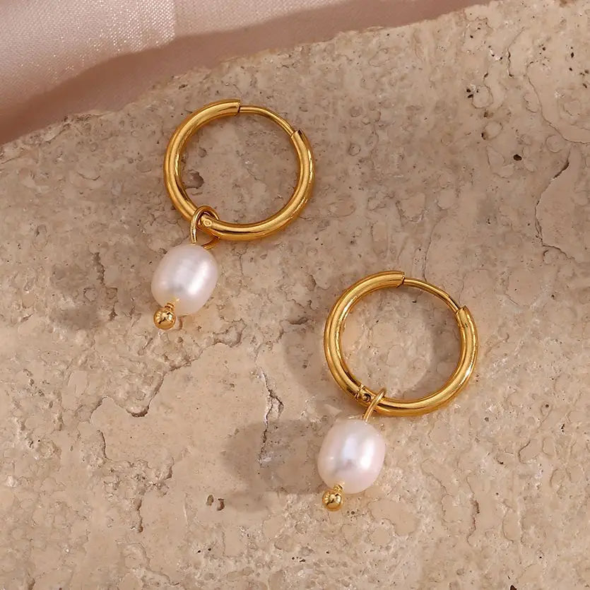 Maison La Veine™ | Boucles Anneaux Perle
