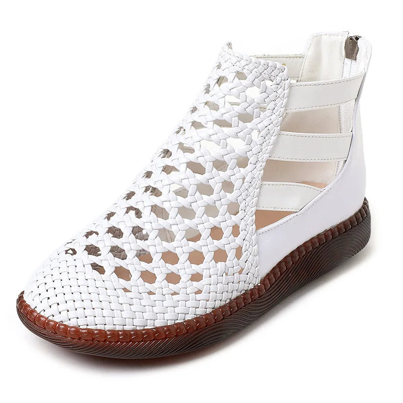 Maison La Veine™ | Cléopâtre Bottes sandales - Confortable et élégant (Cuir véritable)