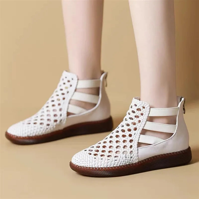 Maison La Veine™ | Cléopâtre Bottes sandales - Confortable et élégant (Cuir véritable)