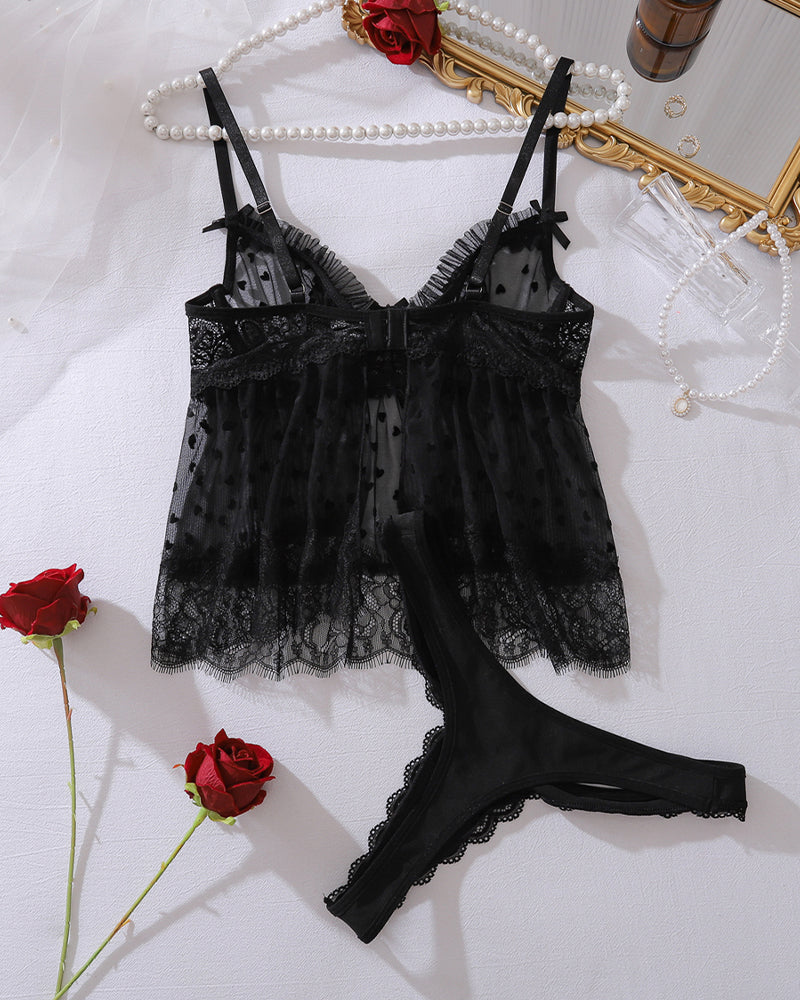 Maison La Veine™ | Ensemble Top en Mesh Sensuel & Slip