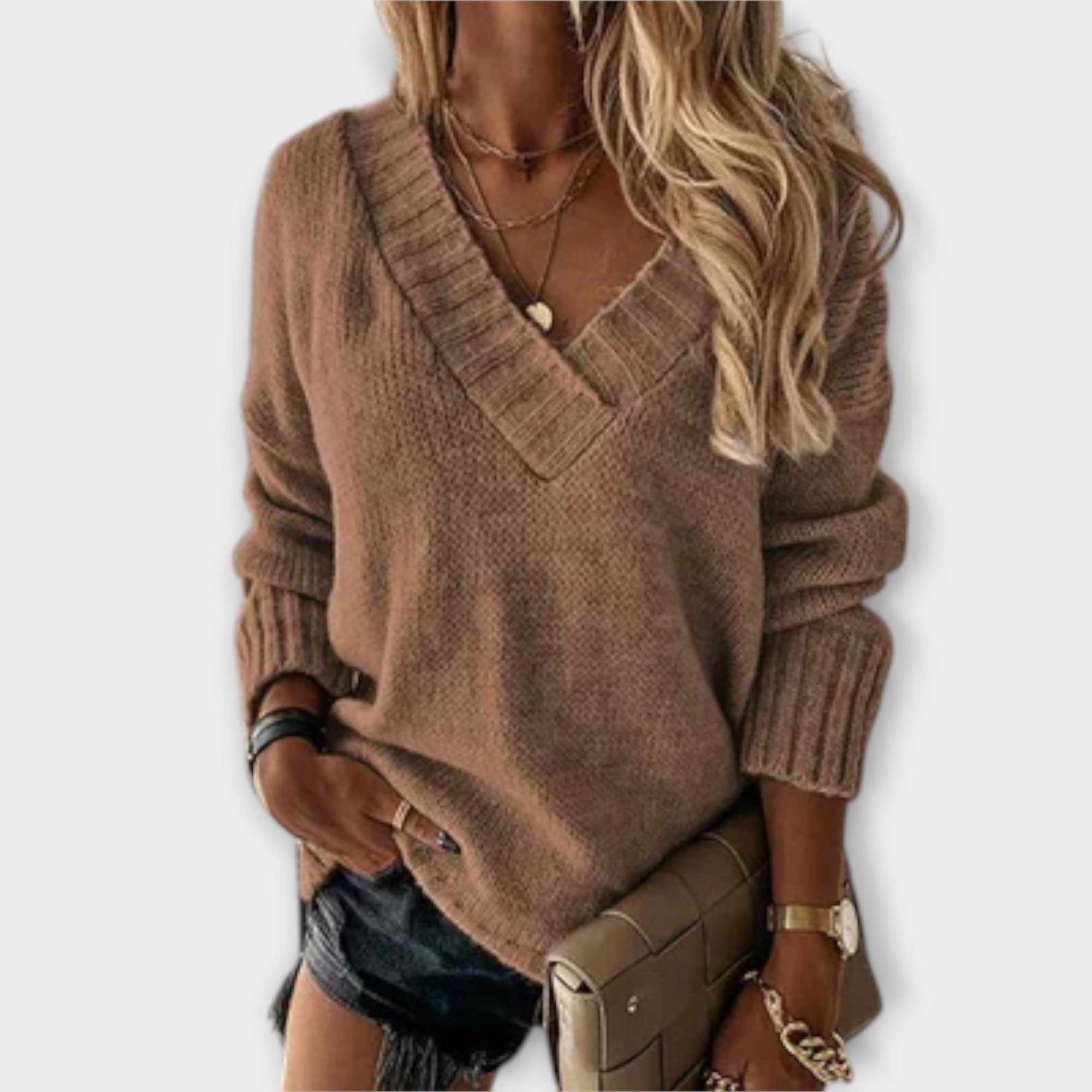Maison La Veine™ | Pull V-Cou Doux Jane
