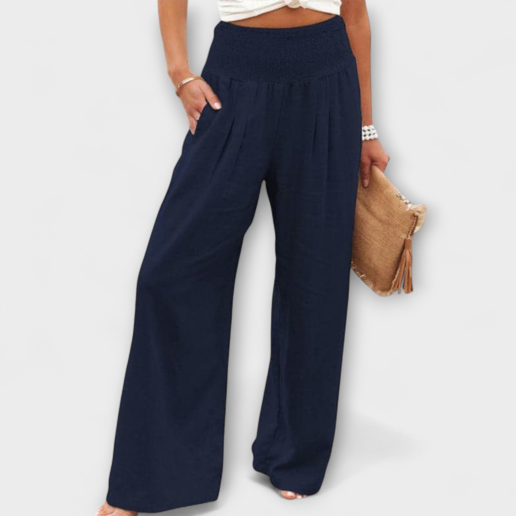 Maison La Veine™ | Pantalons Larges en Lin Chic