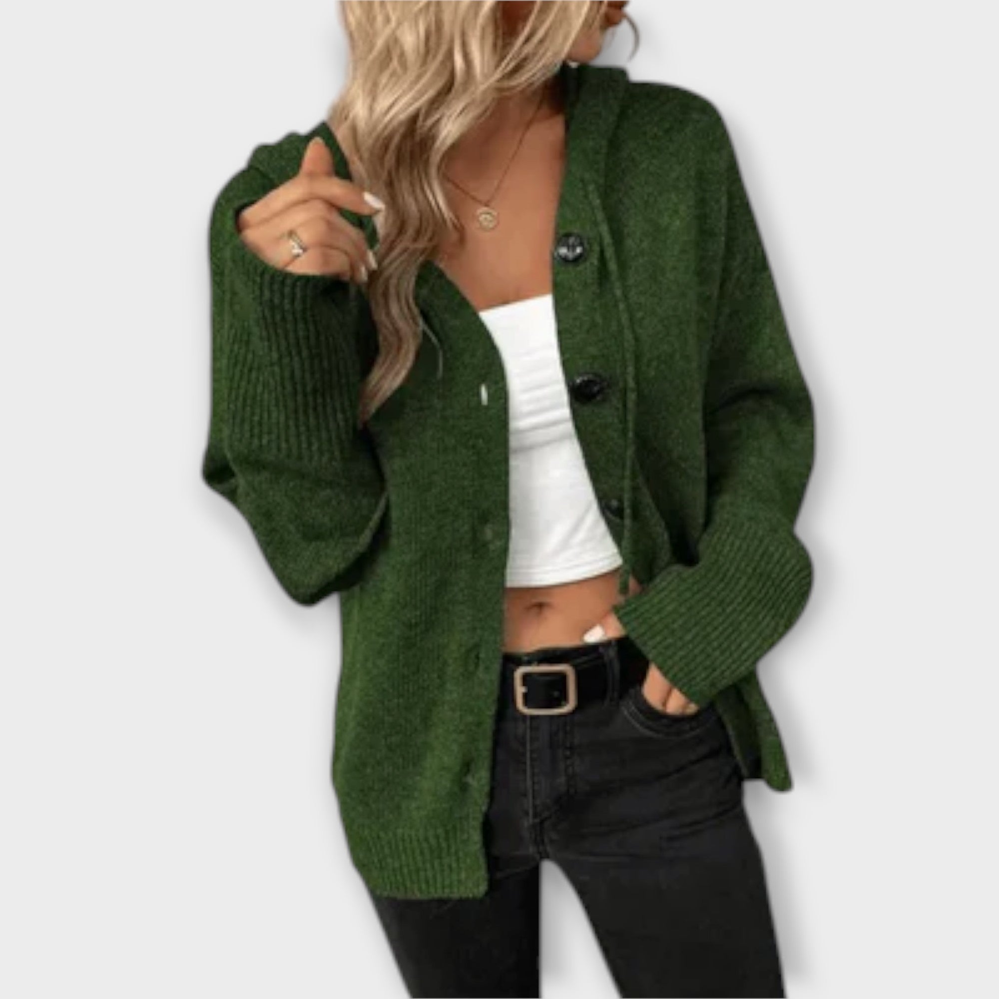Maison La Veine™ | Cardigan Tricoté avec Boutons Brittan